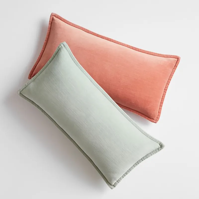 OEM all'ingrosso decorazioni per la casa personalizzato colore puro cuscino chiusura con cerniera divano cuscini in velluto di cotone