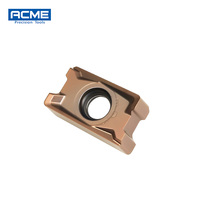 Plaquettes de fraisage en carbure ACME double face, revêtement PVD, LNPU, HRC45-55, pour centres de fraisage-tournage, OEM, garantie 3 ans, 110408SRGE