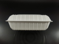 Boîte à lunch en plastique à charnière 9x6, jetable, réutilisable, écologique, en PP de qualité alimentaire, pour hamburger, noire transparente