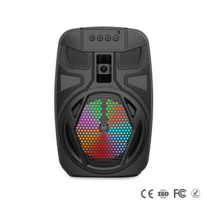 Giá Rẻ Fm Radio Không Dây Led Rgb <span class=keywords><strong>Pa</strong></span> Hệ Thống Xách Tay Loa Siêu Trầm Loud Ngoài Trời Đảng Dj Sân Khấu Bt Mic Karaoke Loa - Product Image 4