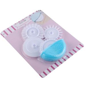 Kit de décoration de roues de pâtisserie, 4 pièces, OEM, en plastique, outils de décoration, en treillis, coupe-nouilles pour pites et Pizza - Product Image 1