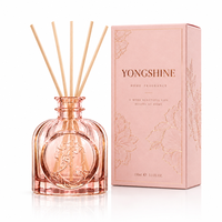 Diffuseur de parfum en verre rayé unique avec fenêtre en relief pour une fragrance d'ambiance luxueuse