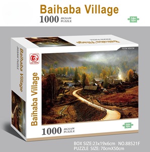 Vente en gros d'usine, puzzles de peinture à l'huile sur toile de <span class=keywords><strong>paysage</strong></span> en papier épais de haute qualité, 1000 pièces, pour adultes et adolescents. - Product Image 3