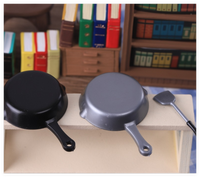 Articles ménagers assortis semblant de jouer préscolaire en vrac 3D résine poêle à frire spatule cuisine jouets maison Miniature poupée accessoires