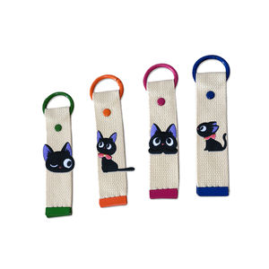 Yyx Tùy Chỉnh Kim Loại Clip Mùa Xuân Vòng Tự Làm Sắt Trên Mèo Vá Thêu Nhãn Trống Dây Đeo Cổ Tay Vải <span class=keywords><strong>Keychain</strong></span> Với Mở Vòng - Product Image 1