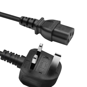 Cable de Extensión de Alimentación VOSORON C14 Macho en Ángulo Recto a C7 Hembra, IEC 320, 3 Pines, Forma 8, Conversor de Corriente Alterna para Electrodomésticos - Product Image 1