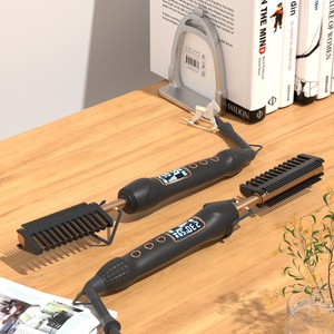 Pettine per Capelli Ricci a Doppio Uso Umido e Secco con Ioni Negativi Pettine in Rame per la Cura dei Capelli Pettine Lisciante con Regolazione della Temperatura Senza Danneggiare i Capelli - Product Image 5