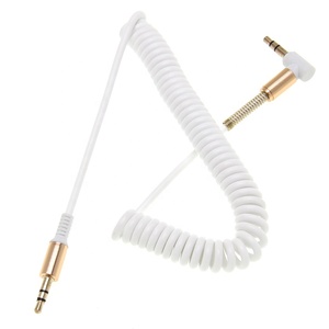 2M Spring Cioled 3.5mm Jack Aux câble Audio mâle à mâle stéréo cordon AUX de voiture pour téléphone casque haut-parleur MP4 - Product Image 3