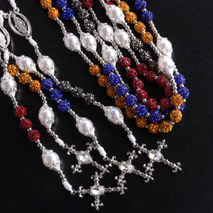Personnalisé Religieux Musulman Islam Prière Tespih Tasbih, <span class=keywords><strong>Miséricorde</strong></span> Or Argent Croix <span class=keywords><strong>Divine</strong></span> Perlé Chapelet Perles Collier - Product Image 6