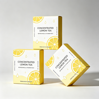 Boîtes d'emballage personnalisées pour boissons, gaufrées UV, auto-établies en carton ivoire pour fruits lyophilisés, thé, café instantané, citron