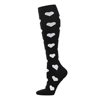 Chaussettes de compression transfrontalières pour hommes et femmes, chaussettes de sport d'extérieur, nouveau modèle, série noir et blanc, mi-mollet, en nylon, absorbant la transpiration