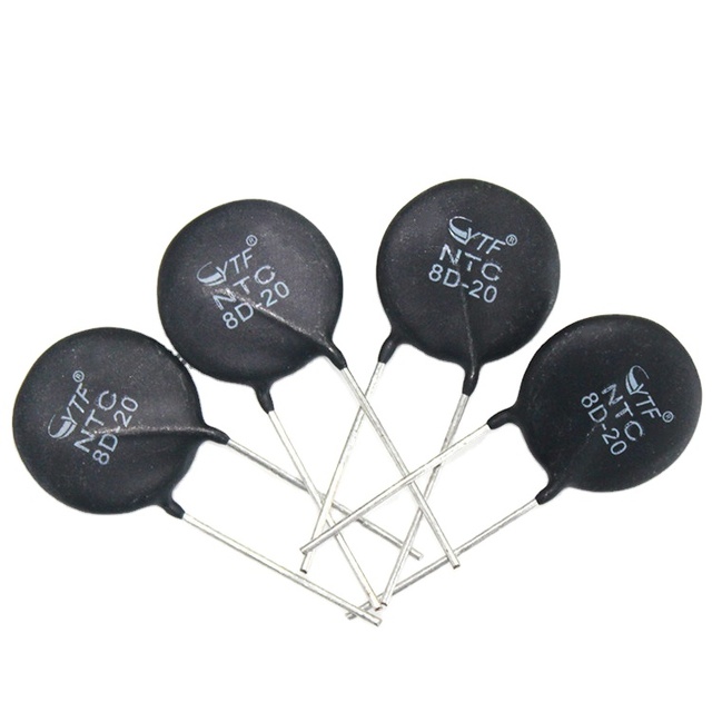 Black NTC 8D 20 Thermistor MF72 Temperature Resistor For Induction Cooker