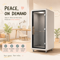 Cabine téléphonique insonorisée pour 1 personne, cabine acoustique silencieuse, cabine de réunion privée pour le bureau et la maison