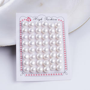 Perles de Zhuji en gros, perles d'eau douce de 10-11 mm, forme bouton, assorties, perles en vrac pour la fabrication de boucles d'oreilles, matériau plat pour le bricolage - Product Image 5