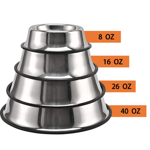 ชามอาหารสุนัขสแตนเลส ดีไซน์กันลื่น แข็งแรง ทนทาน ทำความสะอาดง่าย - Product Image 5