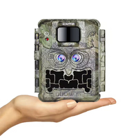 Caméra de chasse et de surveillance de la faune, 30MP, CMOS, vision nocturne infrarouge, double objectif, étanche, alimentation solaire