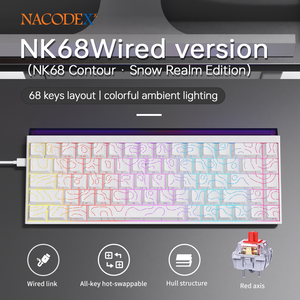 Ajazz NK68 <strong>Wired</strong> Mechanical Gaming <strong>Keyboard</strong> Rgb Backlit Ergonomic Keycaps English Layout For Pc Laptop Gamers - Product Image 3