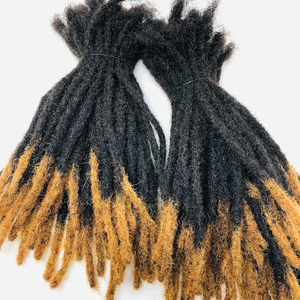 Serrure extensions de <span class=keywords><strong>cheveux</strong></span> humains 1bT27 fait à la main tressage style <span class=keywords><strong>afro</strong></span> crépus droite 10 pouces 0.6 cm dreadlocks pour les femmes noires - Product Image 3