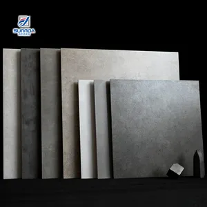 Cemento gris 800x800mm Cuerpo completo Embalaje natural Azulejos de porcelana rústica Acabado mate en Foshan