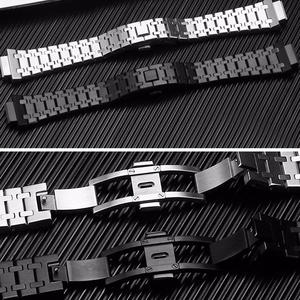 BMT Acier Inoxydable 316 Boucle Fermoir Sangle pour <span class=keywords><strong>Gshock</strong></span> GA2100/<span class=keywords><strong>GA</strong></span>-<span class=keywords><strong>2110</strong></span> Mod Kit Argent & Noir Modèle VT-GA01 - Product Image 4