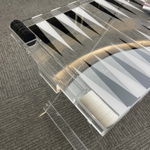 Custom Clear Acrylic Folding <b>Chess</b> <b>Table</b> <b>Chess</b> Clocks Portable Foldable Game Board for Indoor Outdoor Use Modern Design - Product Image 4