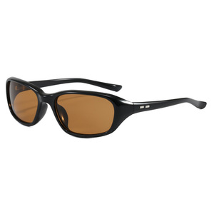 Retro Narrow Oval Sunglasses, Clear Transparent <strong>Grey</strong> <strong>Frame</strong>, UV Protected Fashion Eyewear for Ladies - Product Image 4