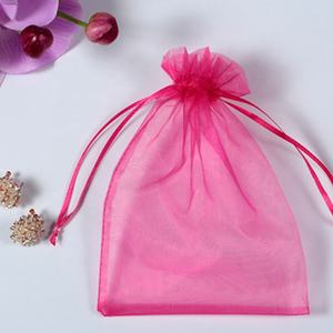 Proveedor de Fábrica, Bolsas de Regalo Pequeñas al por Mayor, Bolsa de Organza Negra Transparente con Cordón de Cierre y Asa para Empaque - Product Image 4