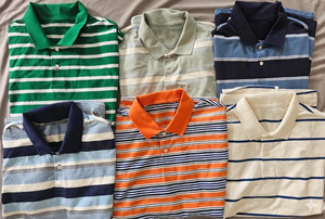 สินค้าคงคลังขายส่งราคาพิเศษ เสื้อผ้าแบรนด์ดังสำหรับผู้ชาย สไตล์ฤดูร้อน ผ้าฝ้าย 100% เสื้อโปโลลายทางสำหรับผู้ชาย - Product Image 2