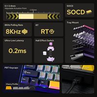 Clavier filaire magnétique rétroéclairé RVB à taux de sondage de 8000 Hz Alibaba Aula WIN 68HE pour ordinateur portable/PC de jeu AliExpress AULA
