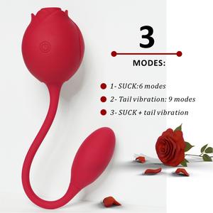 Entrepôt langue léchage et succion rose double tête application contrôle vibrateur sex toys pour femme adulte sex toys - Product Image 3