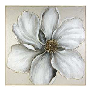 Dipinto a olio nordico <span class=keywords><strong>moderno</strong></span> fiore bianco dipinto a mano per soggiorno cornice in legno soggetto Still Life <span class=keywords><strong>classico</strong></span> e creativo - Product Image 4