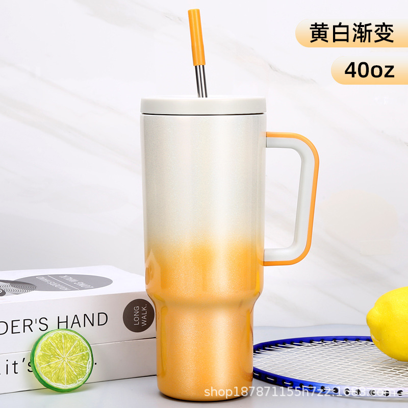 Yellow-white gradient car cup