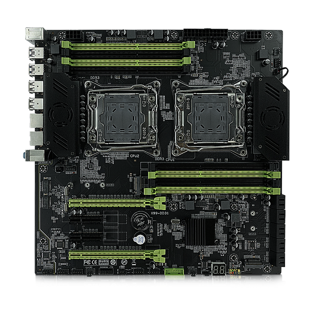 Unique Design Fanless Embedded Computer Motherboard Xeon E5 LGA2011 ATX Single LAN M.2 DDR3 Gaming Motherboard