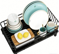 Égouttoir à vaisselle de cuisine moderne en métal à un seul niveau, grand séchoir à vaisselle pour cuisine
