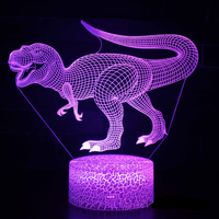 3A batería pequeño enchufe en batería acrílico BTS lámpara de mesa 3D Led noche luz táctil para niños hogar