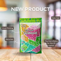 Emballage alimentaire personnalisé avec logo imprimé, sachet en plastique refermable anti-odeur pour fruits secs, sachet en mylar debout