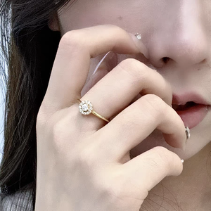 Cincin Oval Pita Hati Merah Muda Trendy Perak Sterling S925 Pan Jiadora dengan Aksen Emas, Hadiah Ulang Tahun Wanita Kelas Atas yang Unik - Product Image 2