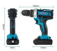 Perceuse sans fil à batterie Chargeur Outils électriques Perceuse électrique sans fil Perceuse électrique rechargeable multifonction sans balais