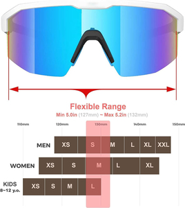 Lunettes de soleil de sport personnalisées de haute qualité avec monture blanche UV400 pour la course à pied, le cyclisme, l'escalade et le VTT - Product Image 2