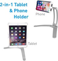 Support de tablette de cuisine 2 en 1 Macally et support mural pour iPad / support sous l'armoire - Parfait pour lire des recettes sur le comptoir ou pour l'utilisation