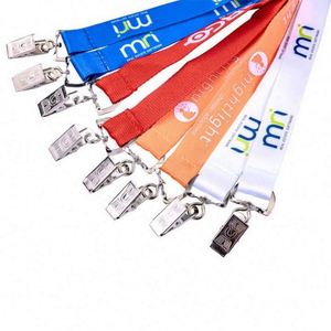 Custom Printed With Logo Sublimation <b>Polyester</b> Badge Reel Hot Sale Retractable <b>Lanyard</b> for Id - Product Image 2
