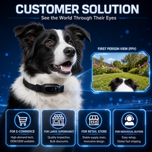 Telecamera per Collare per Cani ABS, Leggera e Facile da Usare, con Visione a Prima Persona FPV, Ricaricabile, Personalizzabile, con Registrazione Video - Product Image 6