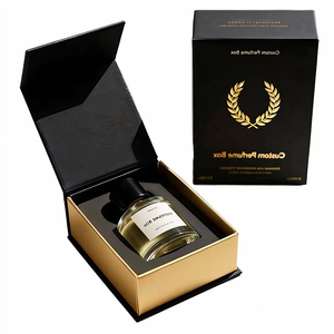 Emballage cosmétique de luxe en métal personnalisé, logo noir, emballage rigide pliable, boîtes de parfum pour voiture, boîte cadeau, crème pour le visage, poudre libre - Product Image 6