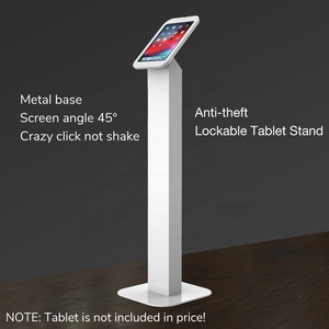 Tầng đứng cho iPad Samsung máy tính bảng <span class=keywords><strong>POS</strong></span> đứng xe hiển thị có thể khóa <span class=keywords><strong>Tablet</strong></span> PC kiosk kim loại đứng cho triển lãm nhà hàng cửa hàng - Product Image 3