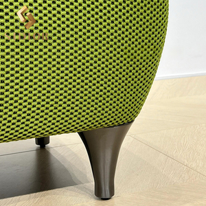 <span class=keywords><strong>Pouf</strong></span> Rotondo in Velluto di Alta Qualità per Hotel, Villa e Appartamenti, Sgabello Curvo con Base in Acciaio Inossidabile - Product Image 3