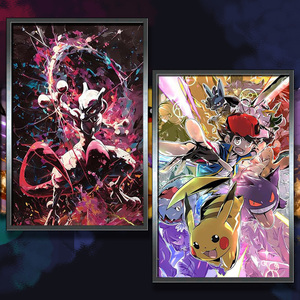 MS Bestseller Premium Pokemoned Premium Art Board Pictures Comic Art Slabs Mewtwo Base Set Fan Art Cards English Board Game - Product Image 1