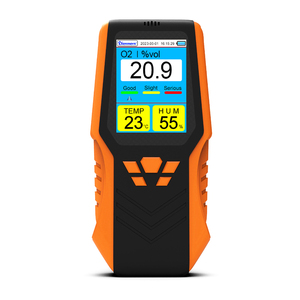 Analyseurs de gaz portatifs, détecteur de concentration d'oxygène O2 0-30% Vol avec alarme sonore, compteur de température et d'humidité 3-en-1 - Product Image 2