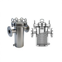 Filtre à panier industriel en acier inoxydable, surface sablée, boîtier de filtre à liquide