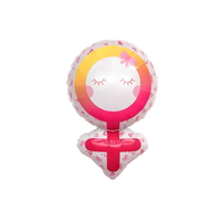 Ballons en aluminium épais imprimés en sérigraphie en forme de dessin animé pour fête de révélation du sexe (décorations gonflables pour enfants CE)