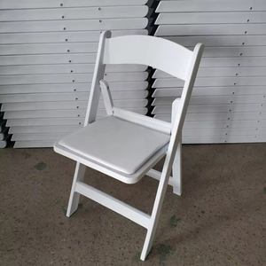 Vente en gros <span class=keywords><strong>Chaise</strong></span> <span class=keywords><strong>pliante</strong></span> en résine Wimbledon rembourrée blanche pour jardin extérieur pour mariage et fête - Product Image 2